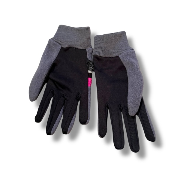 T-Mobile Unisex Gloves Touch Screen Gray Pink White Black Fleece - Picture 2 of 2